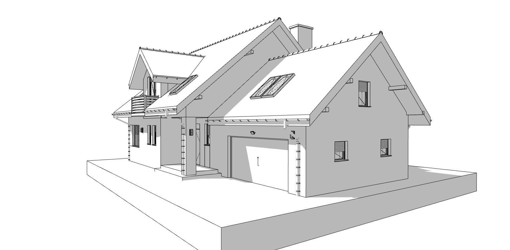 one family house model 3D model_6