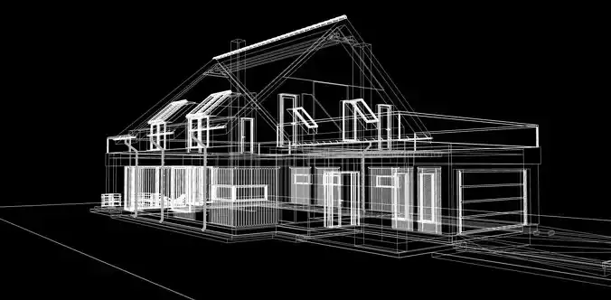 one family house with terrace and balcony