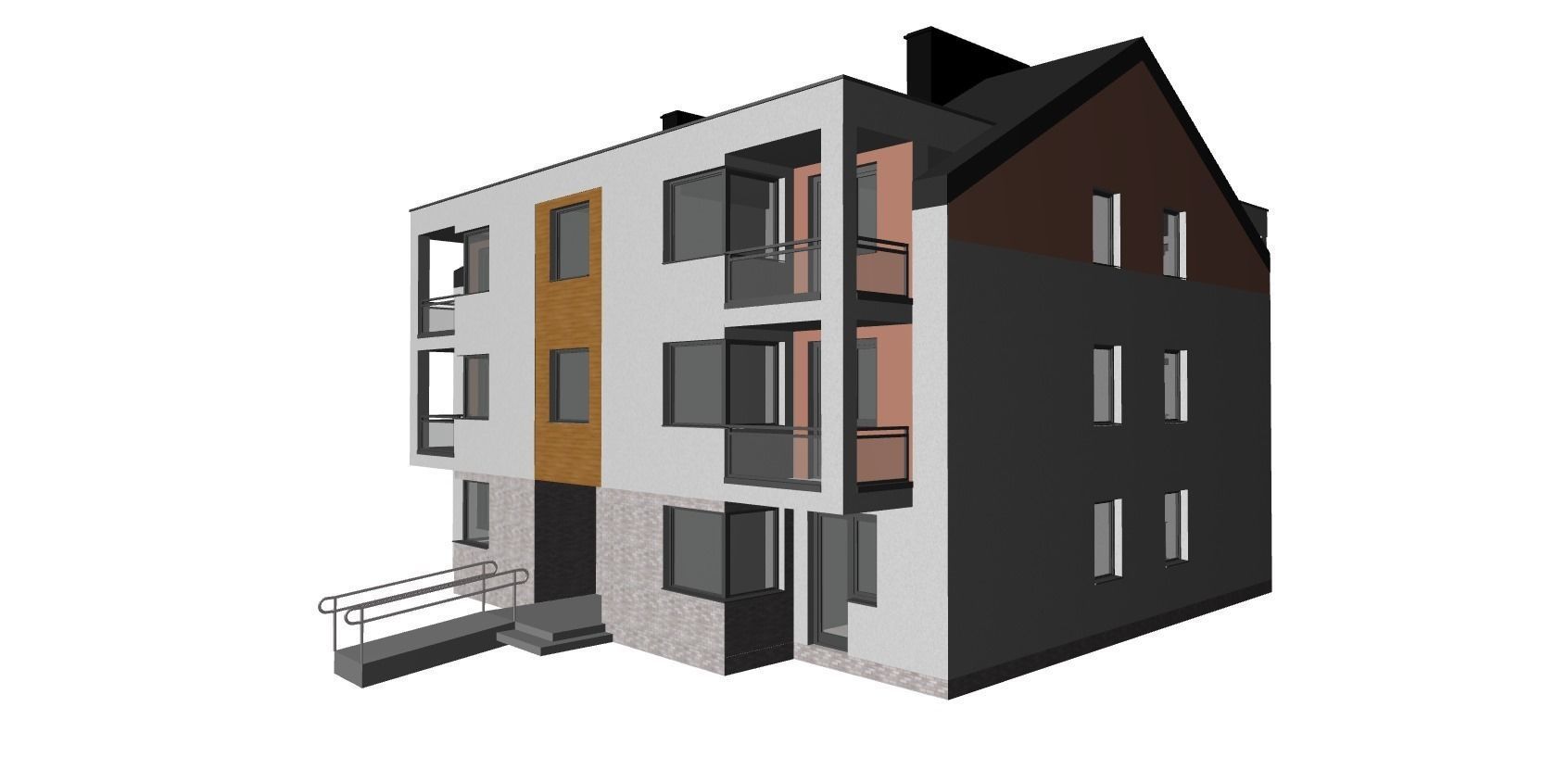 block of flats 3D model_1