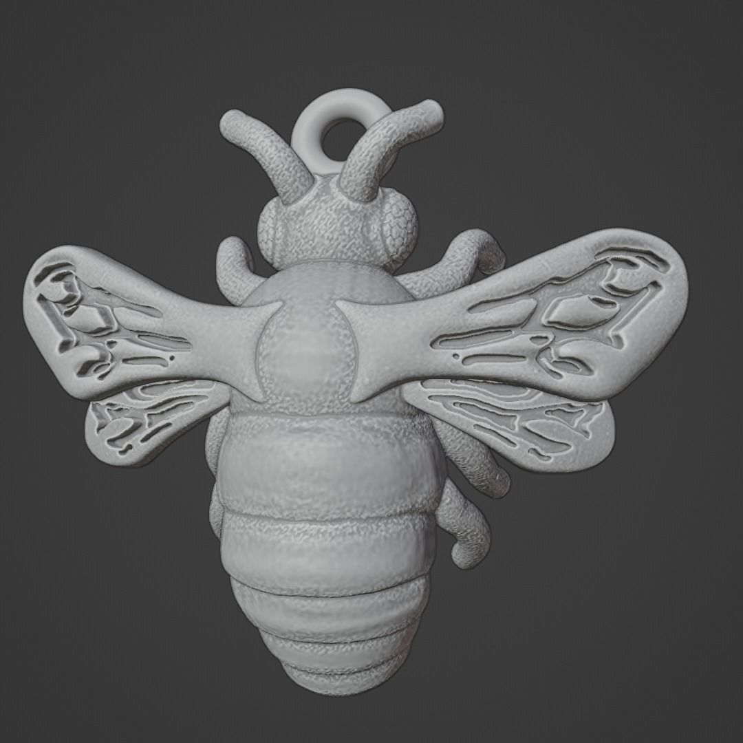 bee charm 3D print model_2