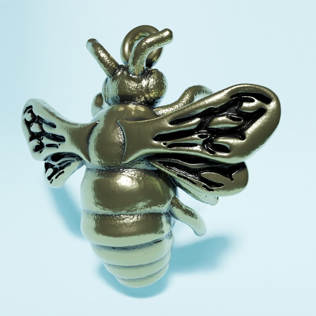 bee charm 3D print model_1