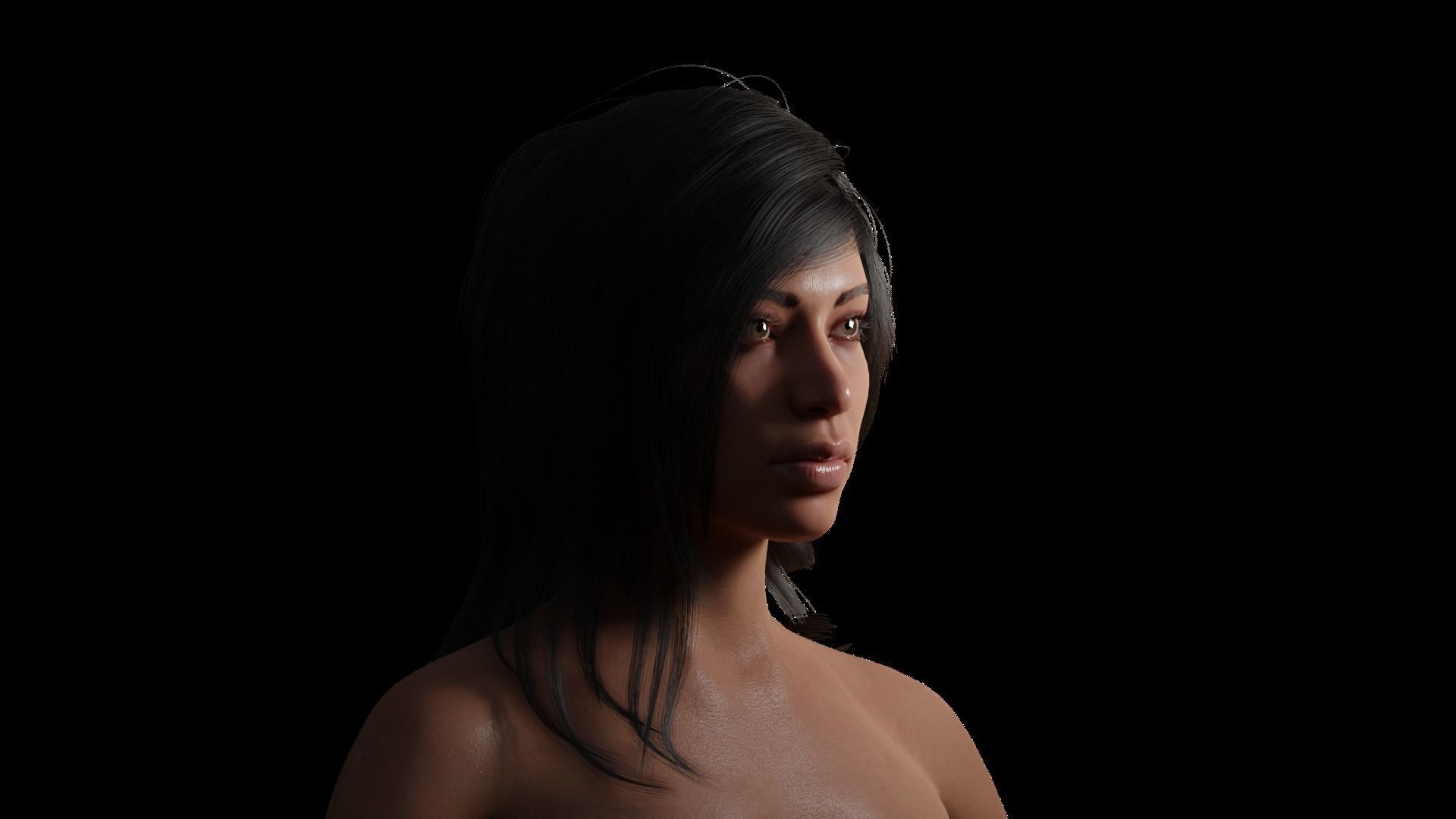 Mari Blender Realistic Female Character  3D model_2