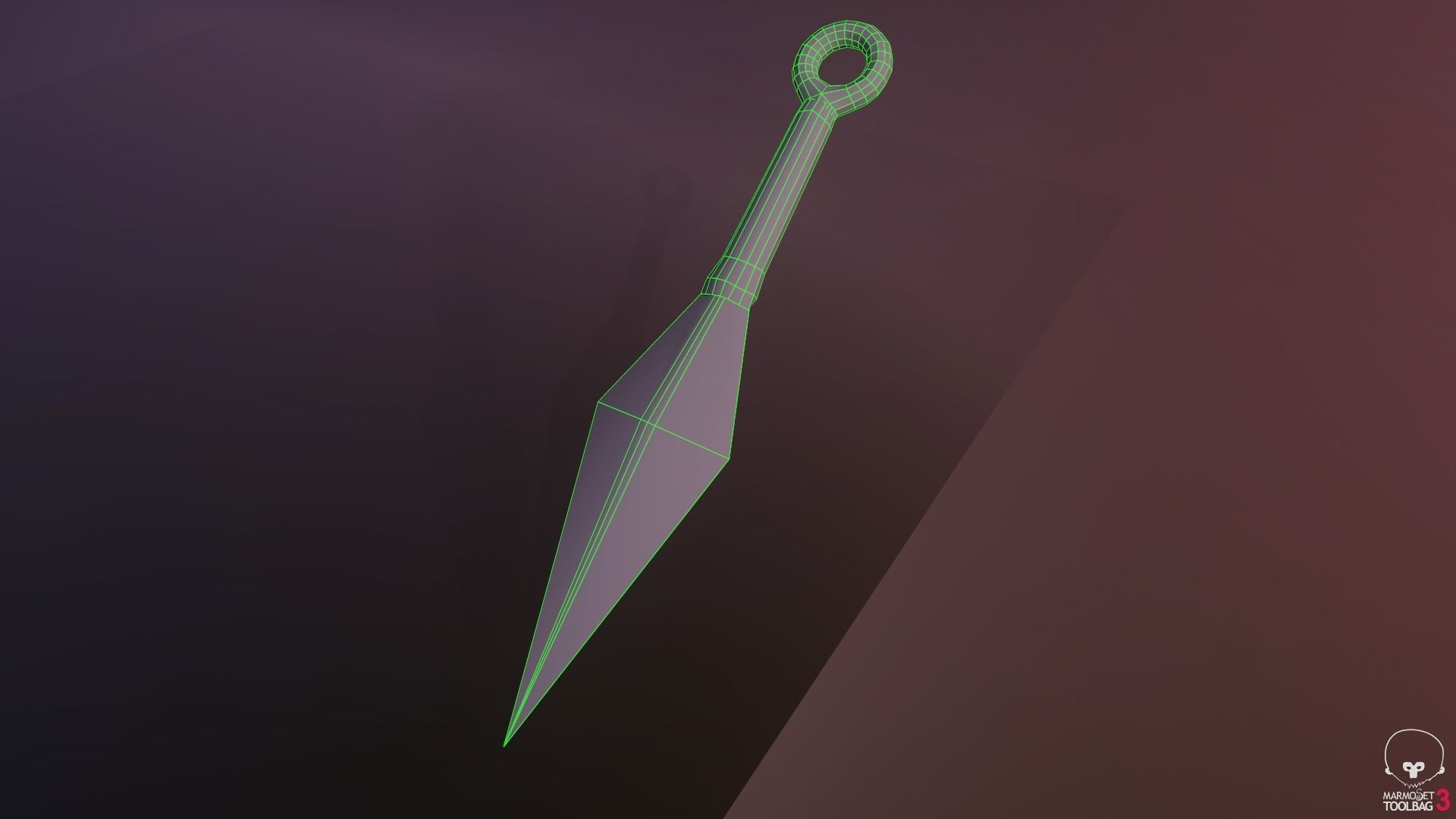 Weapons ninja kunai from anime Naruto and Boruto game ready Low-poly 3D model_1