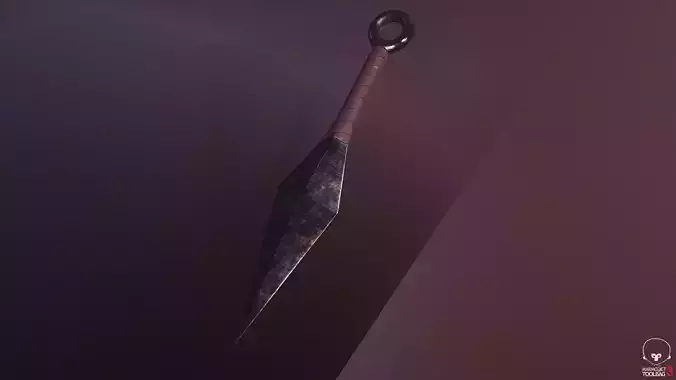 Weapons ninja kunai from anime Naruto and Boruto game ready Low-poly 3D model