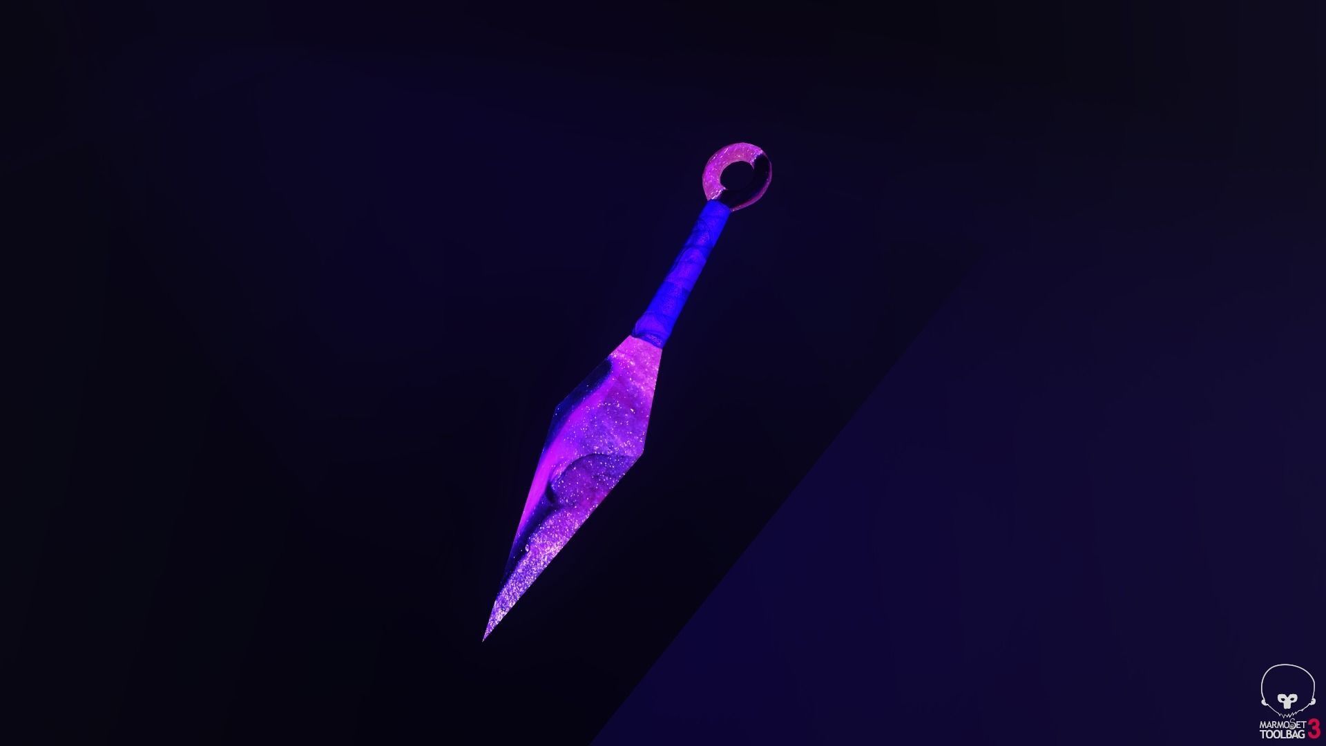 Weapons ninja kunai from anime Naruto and Boruto game ready Low-poly 3D model_2