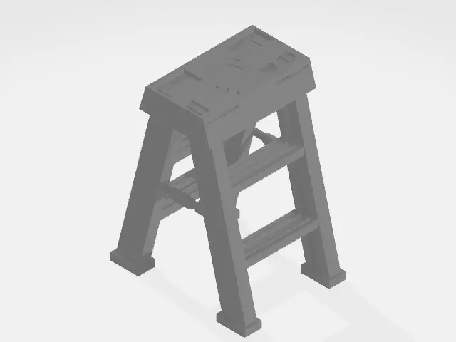 1-12 Scale 2 Ft Step Ladder  3D print model_0