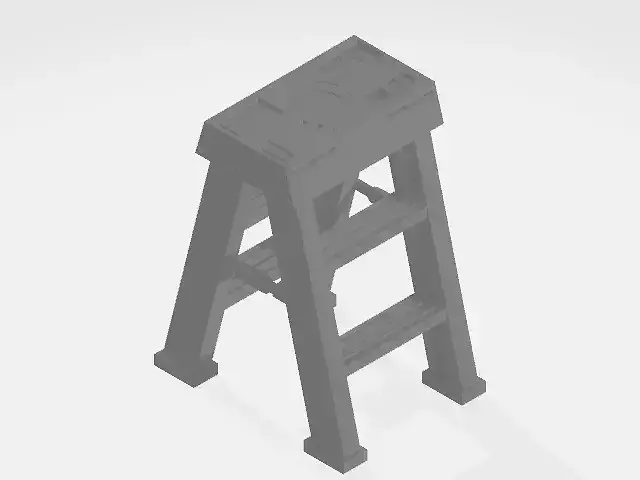 1-12 Scale 2 Ft Step Ladder  3D print model
