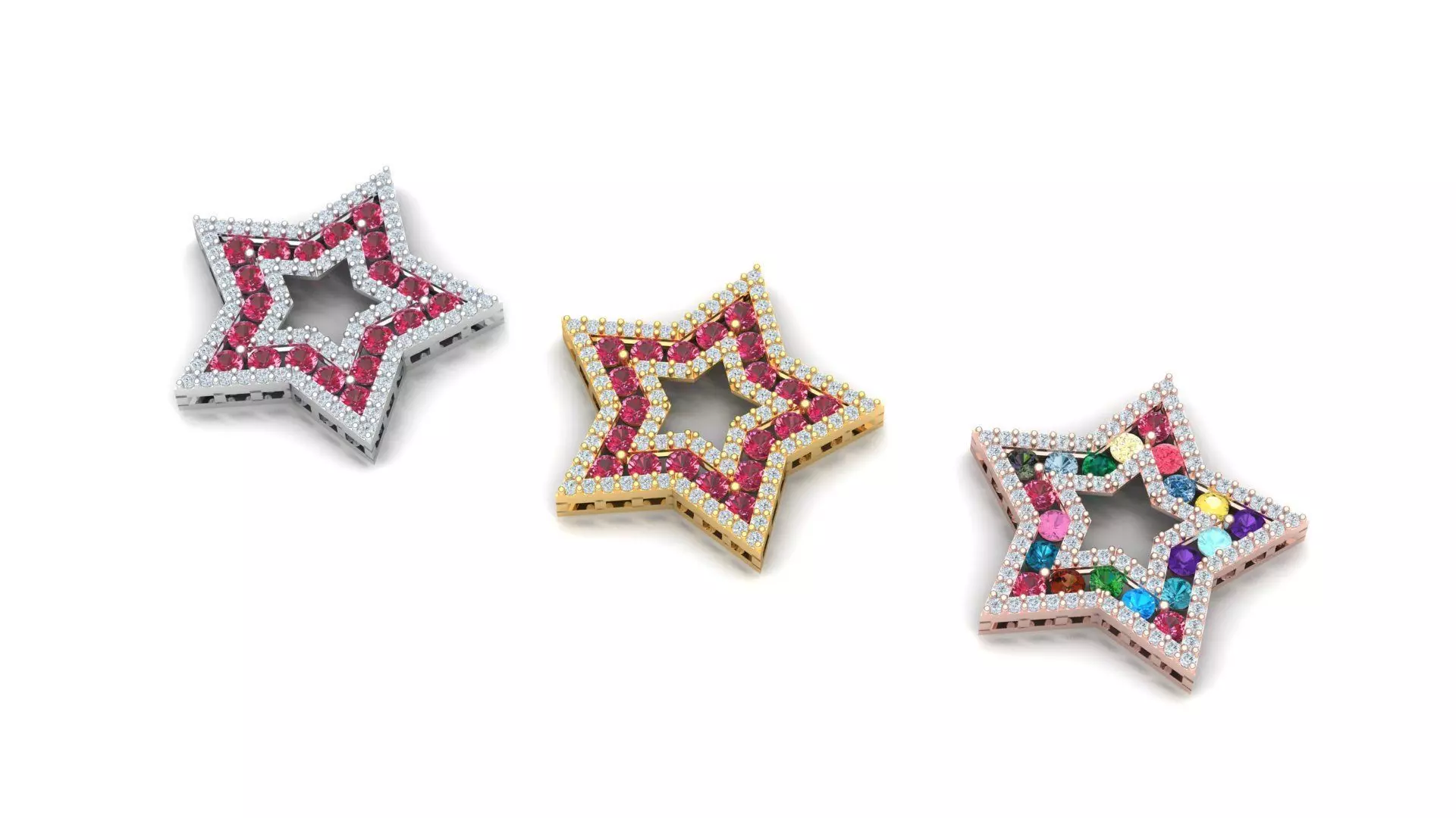 star pendant 3D print model_0