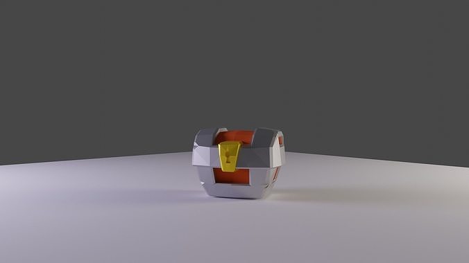 Low Poly Treasure Chest Low-poly 3D model