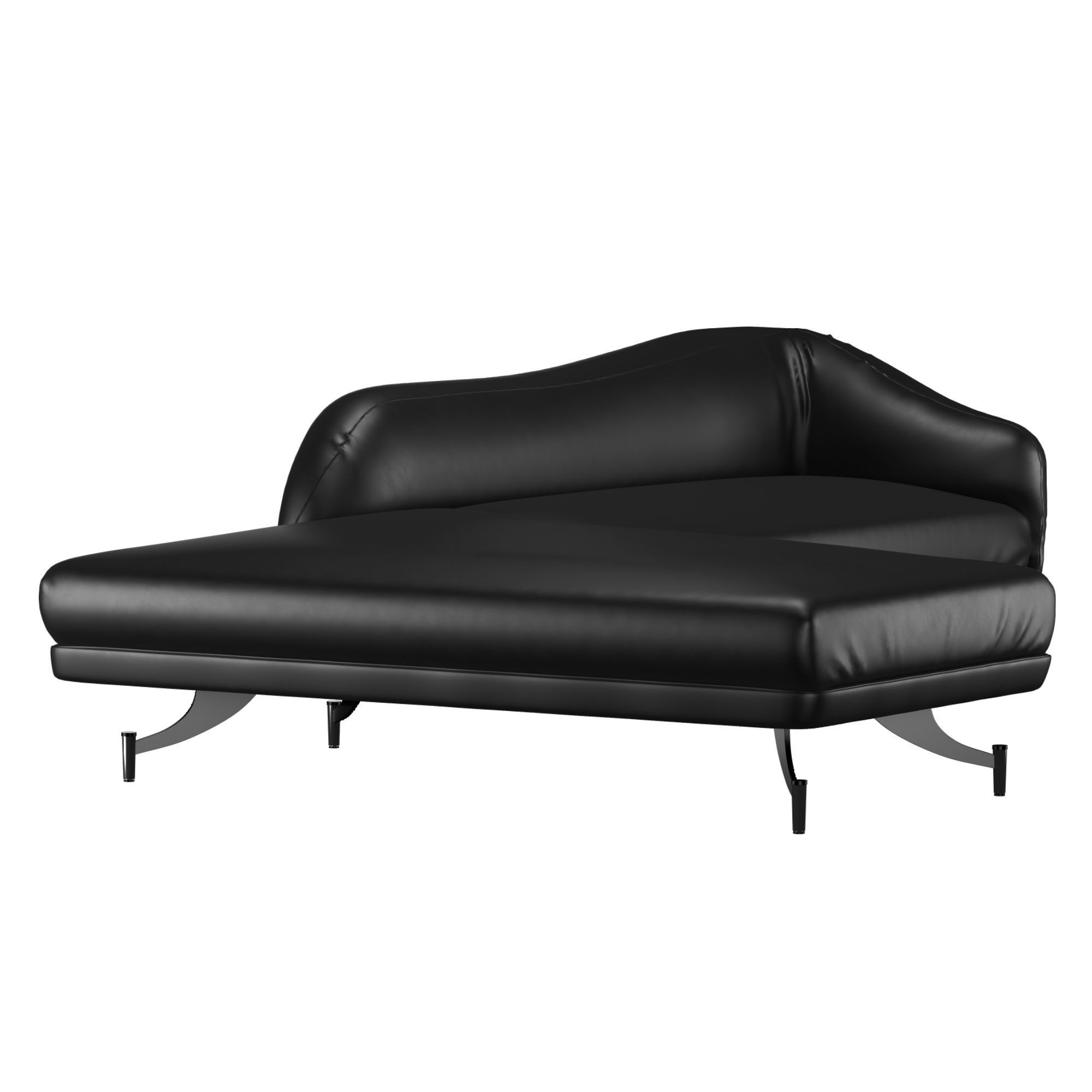 L Shaped Swan backed Sofa 3D model_1