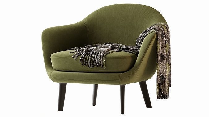 Sum Armchair 3D model 4