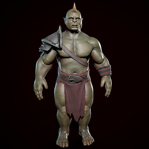 Orc warrior Low-poly 3D model