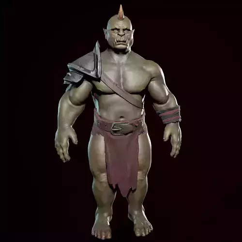 Orc warrior Low-poly 3D model