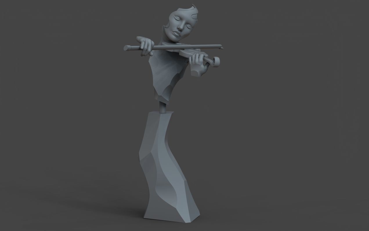 The Violinist 3D print model_22
