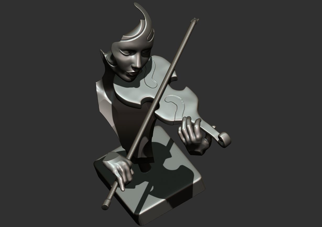 The Violinist 3D print model_18