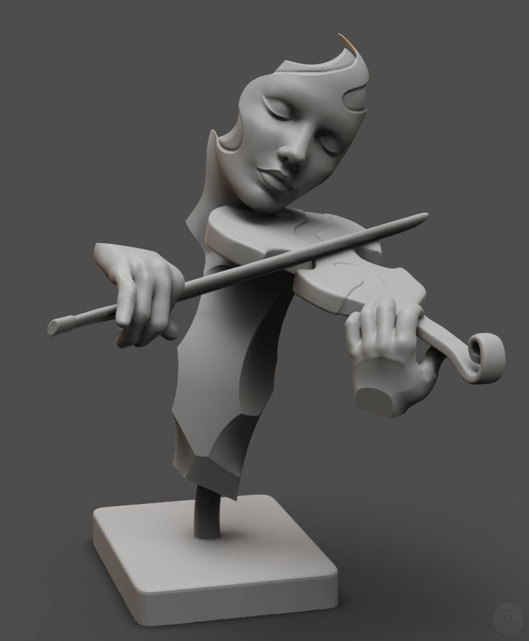 The Violinist 3D print model_1