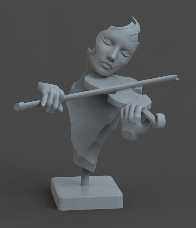 The Violinist 3D print model_9