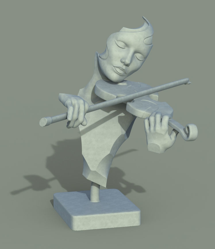 The Violinist 3D print model_11