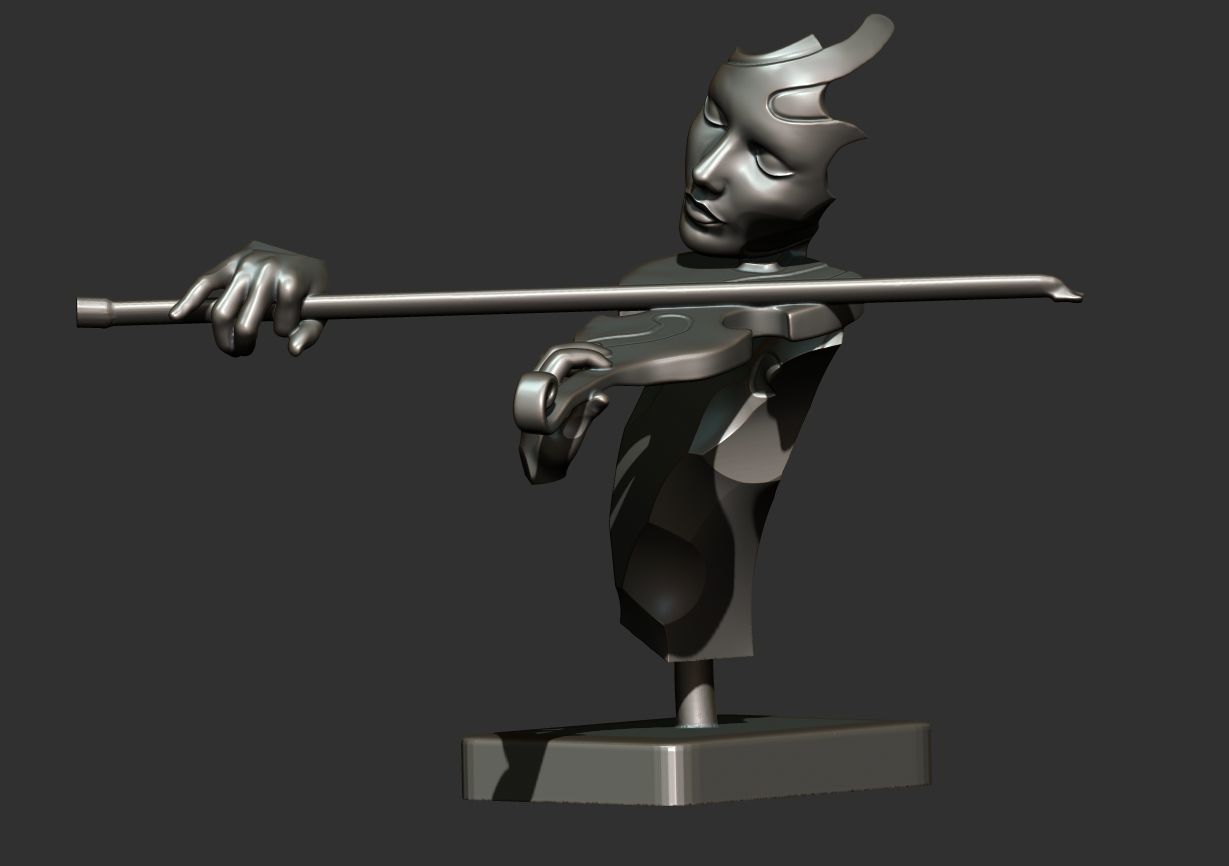 The Violinist 3D print model_14
