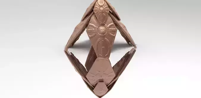 Ancient Egyptian Shield Wall 2 Abstract shapes 3D model
