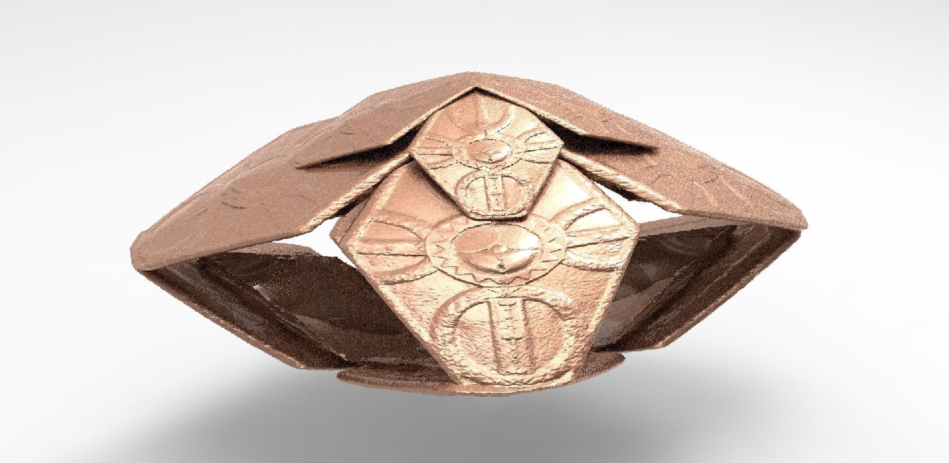 Ancient Egyptian Shield Design Shapes  3D model_1