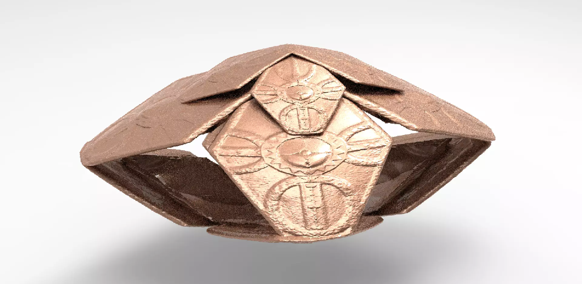 Ancient Egyptian Shield Design Shapes  3D model_0