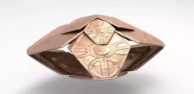 Ancient Egyptian Shield Design Shapes  3D model