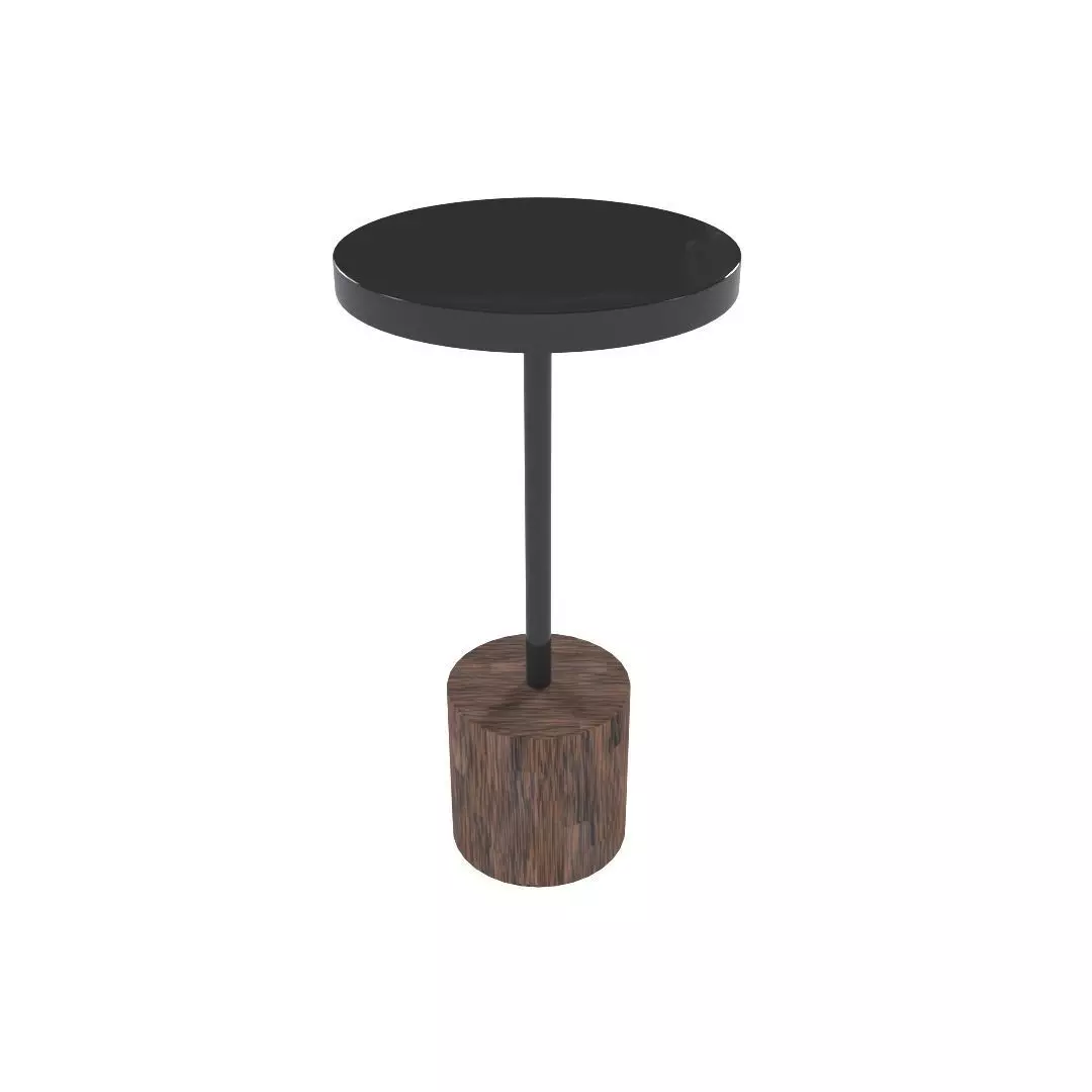 High Table wood base Free low-poly 3D model