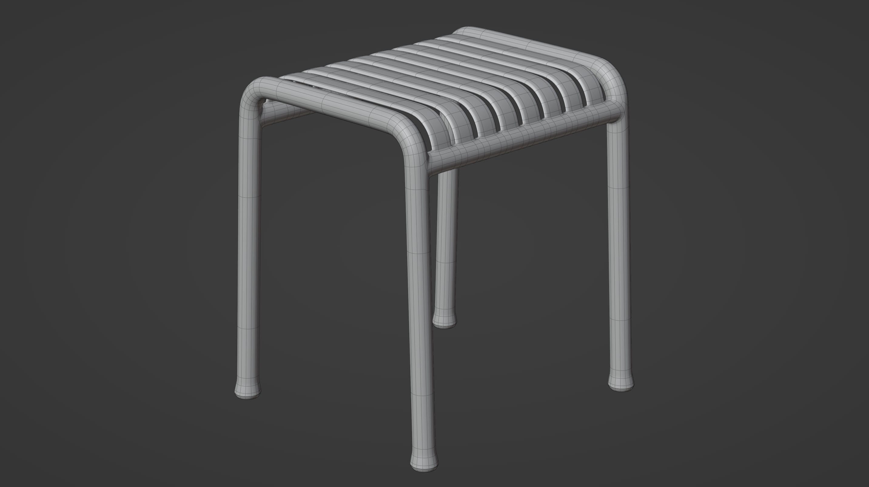 Palissade Stool 3D model_13