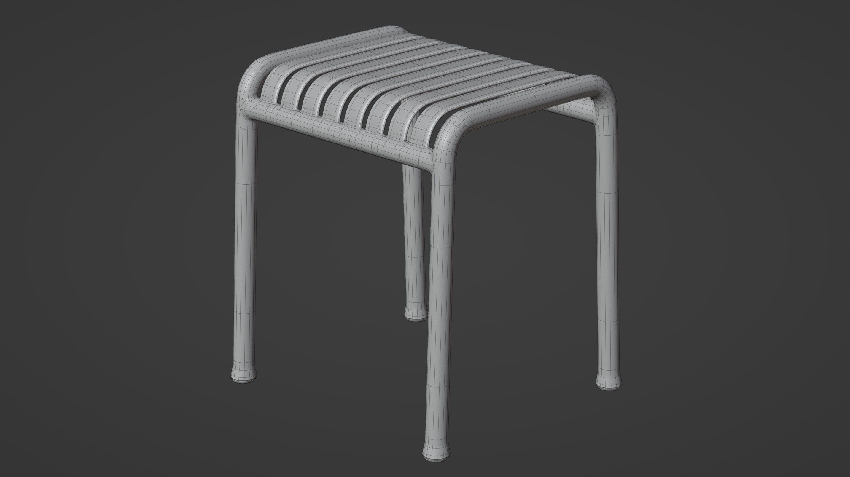 Palissade Stool 3D model_15