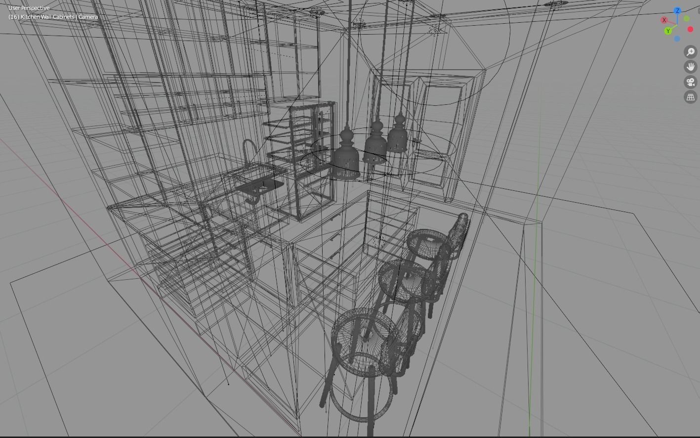 Small Kitchen 3D model_19