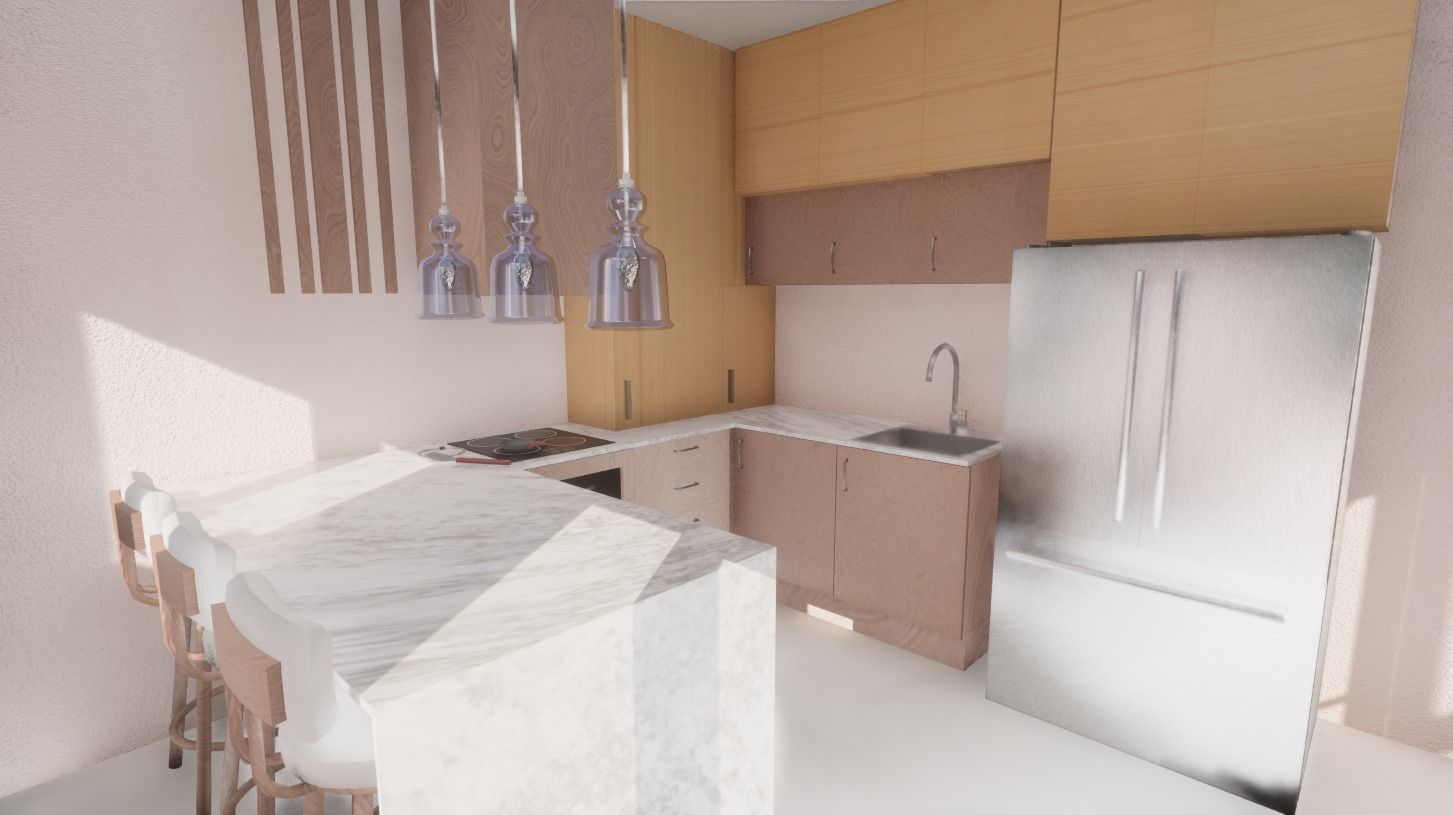 Small Kitchen 3D model_4