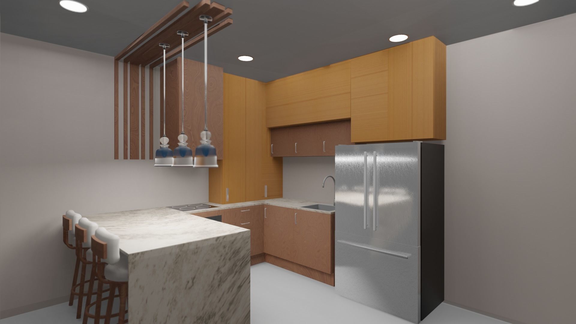 Small Kitchen 3D model_8