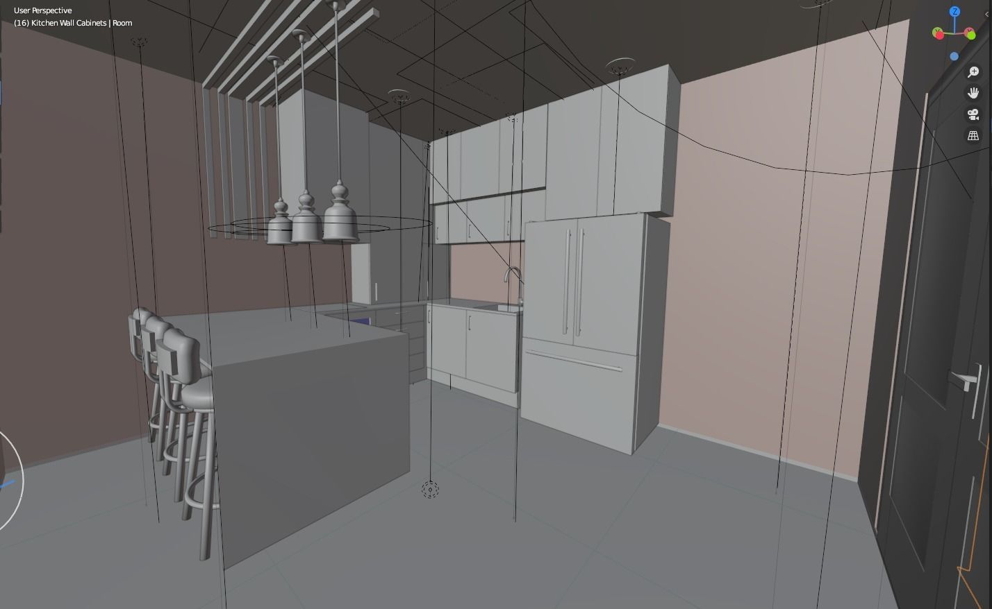 Small Kitchen 3D model_14
