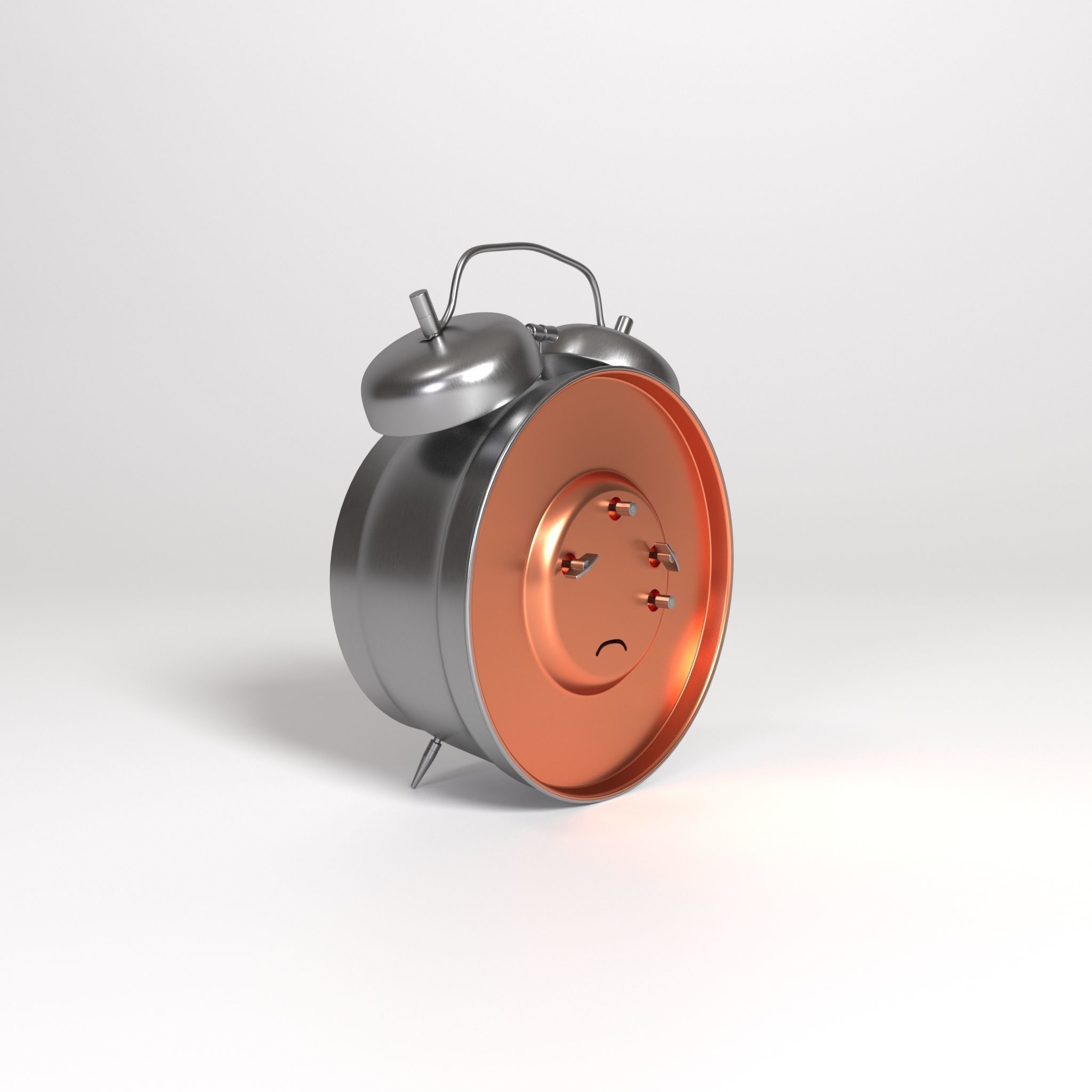 Alarm clock with birds Free 3D model_1
