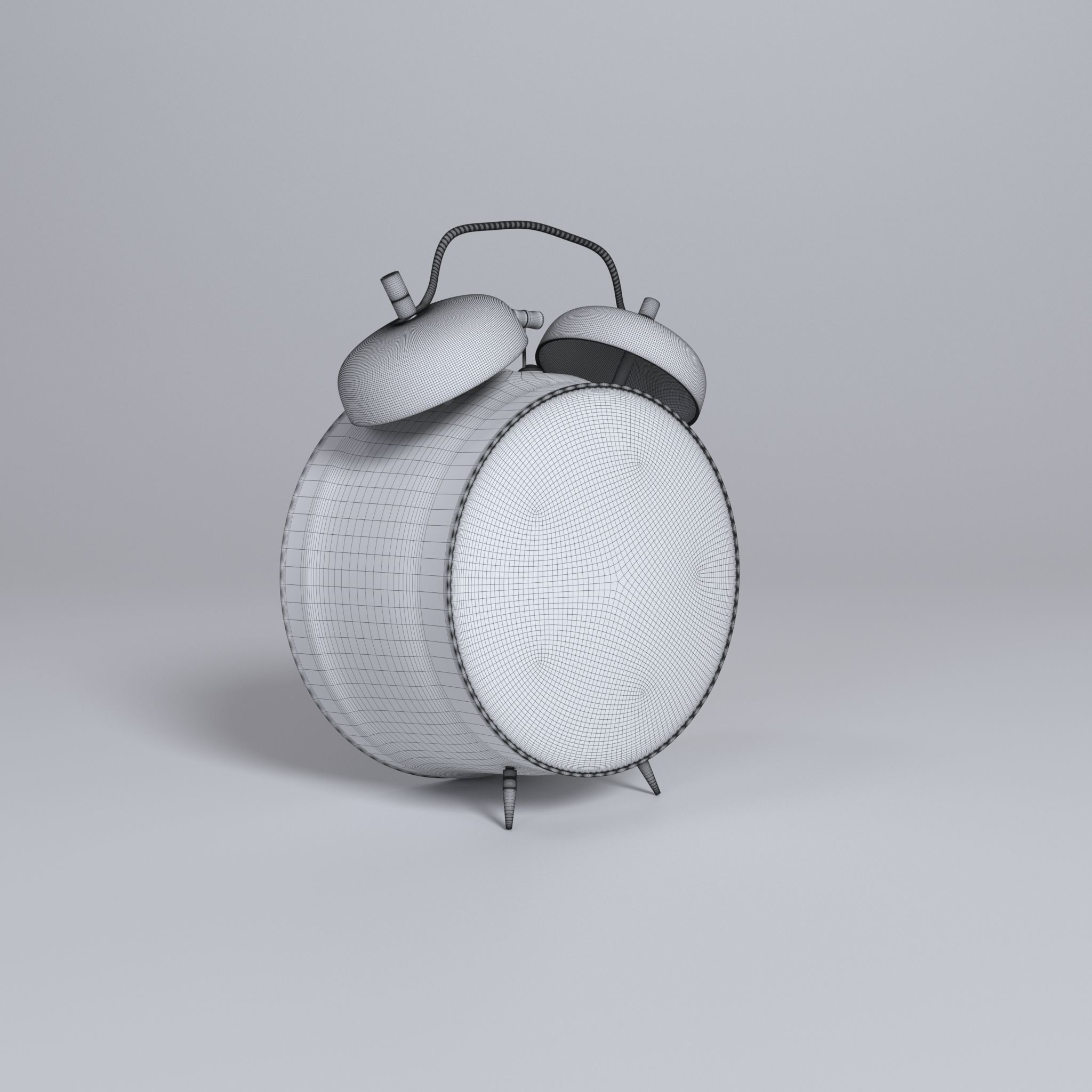 Alarm clock with birds Free 3D model_2
