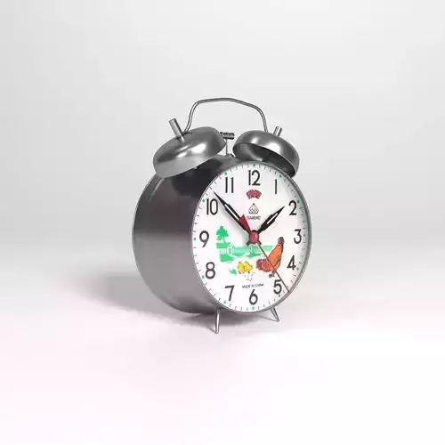Alarm clock with birds Free 3D model