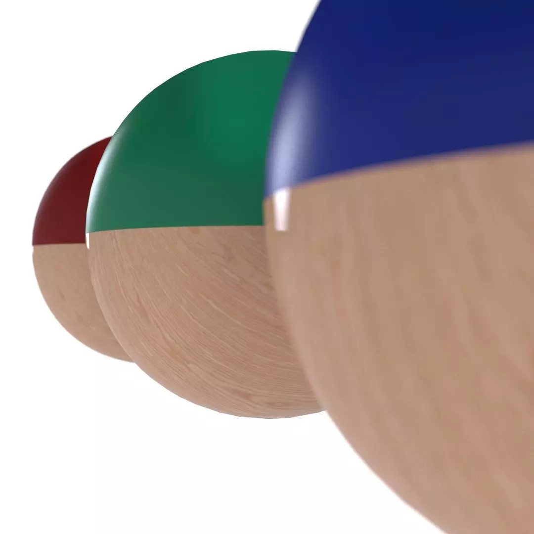 Wood Christmas Spheres 3D model