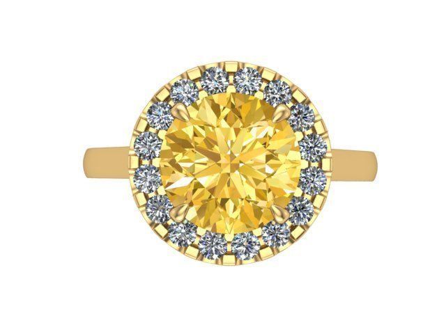 Halo Engagement  Ring 3D print model_1