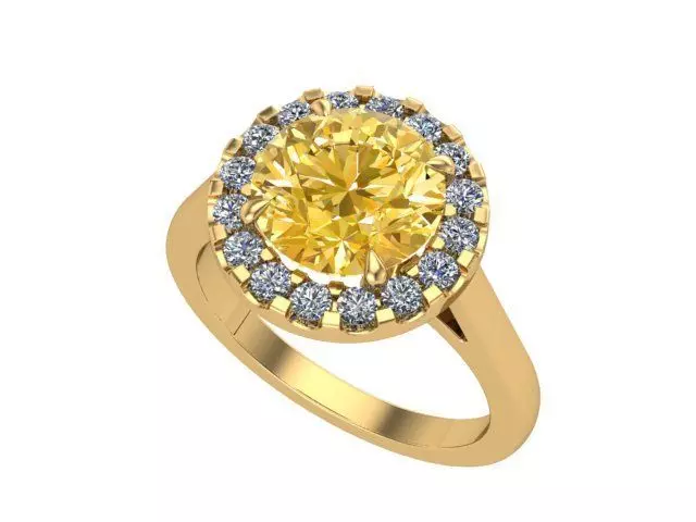 Halo Engagement  Ring 3D print model_0