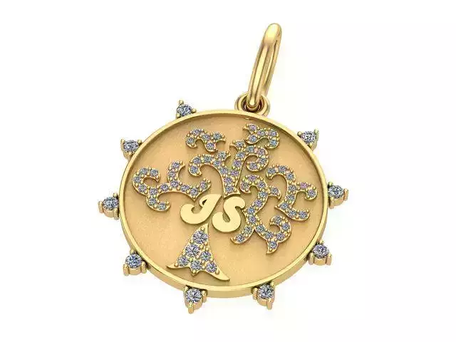 Diamond Golden Pendant
