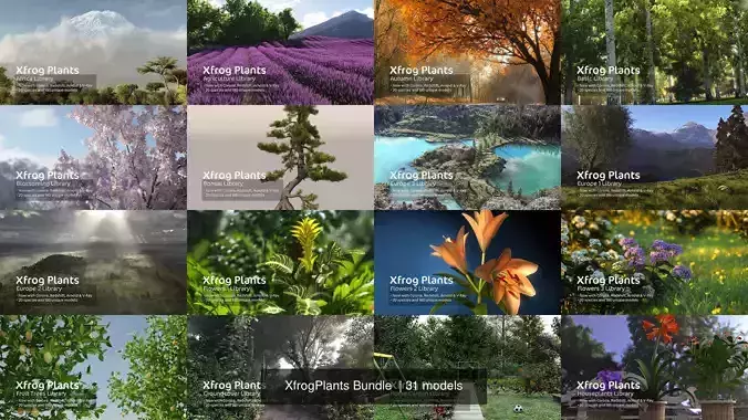 XfrogPlants Bundle  3D Model Collection