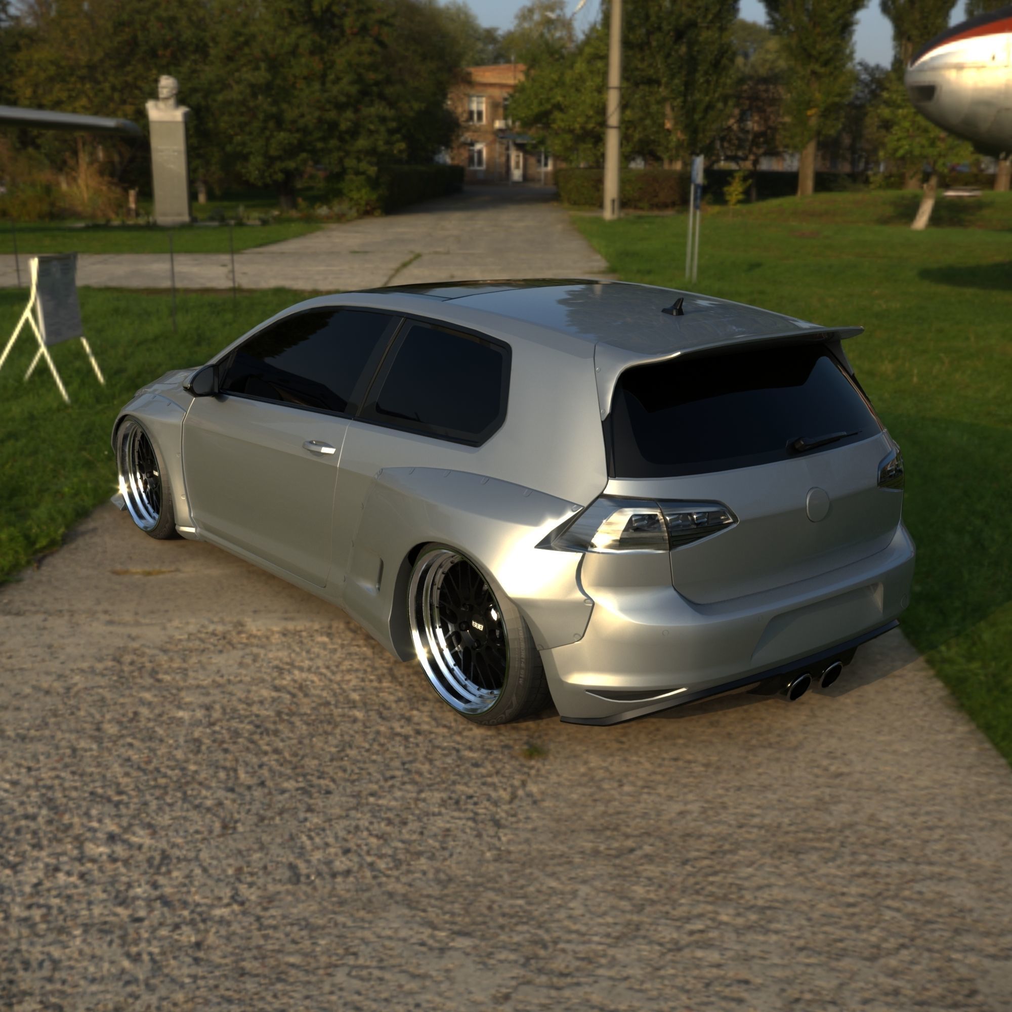 Volkswagen Golf Mk7 GTI Pandem 3D model | CGTrader