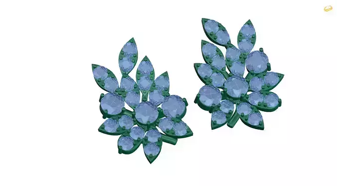 earring pair of earrings with crystals