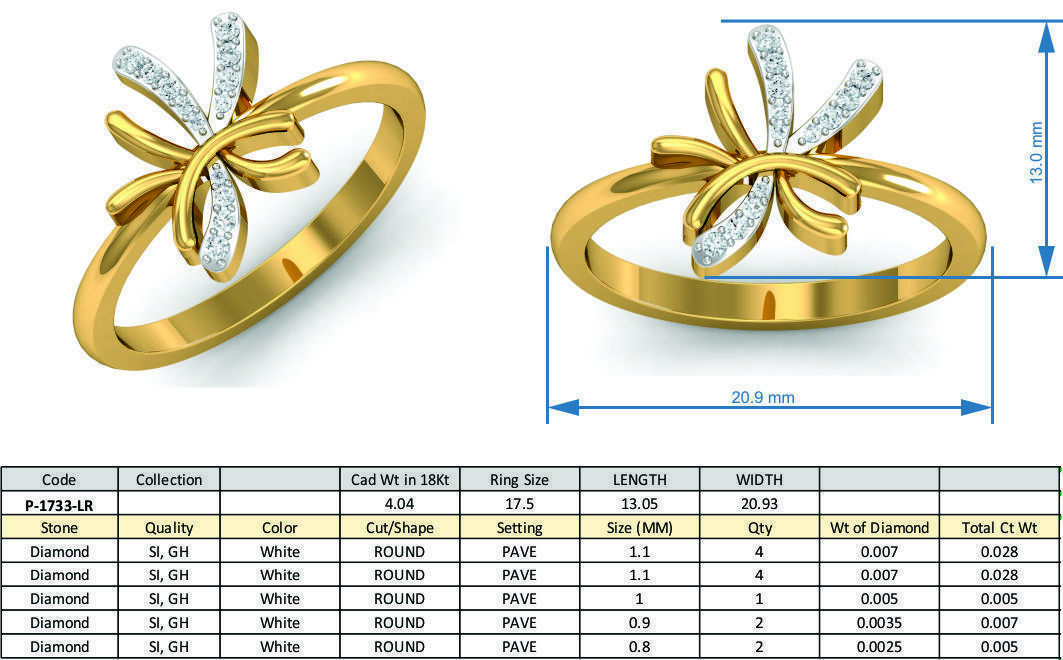 Women Pandant Ring Earring 3dm Render Details 3D print model_12