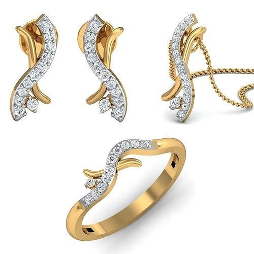 Women Pandant Ring Earring 3dm Render Details 3D print model