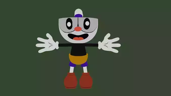 Mr Cup Low-poly 3D model