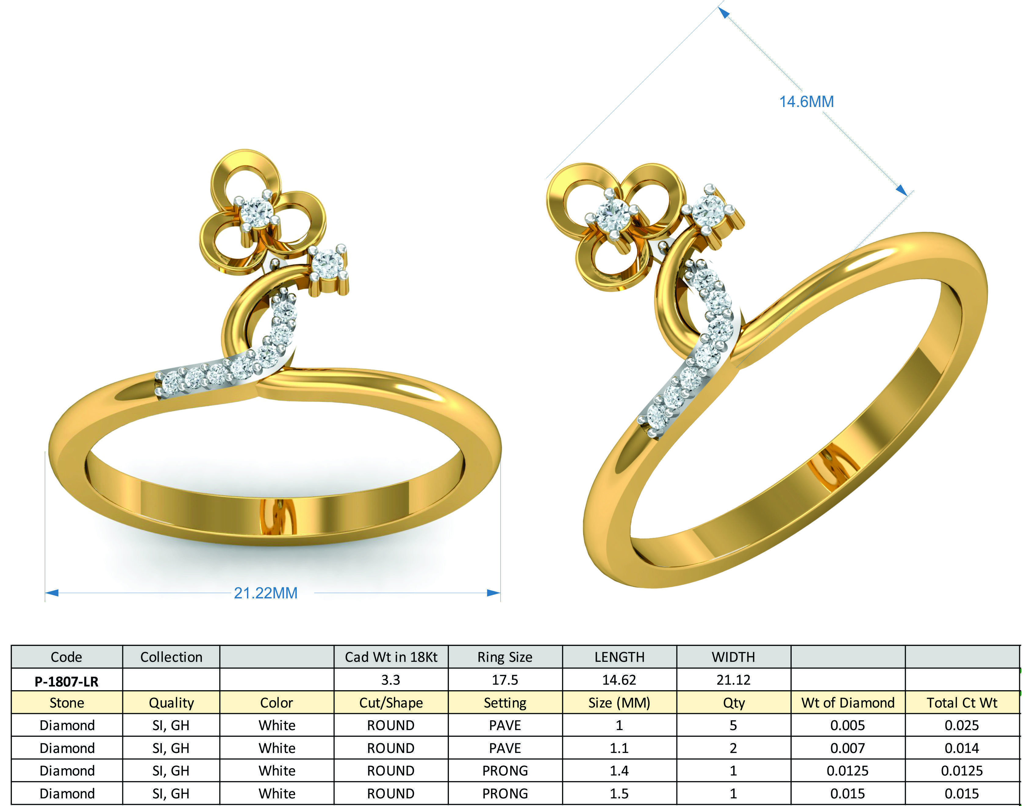 Women Earring Pandant Ring 3dm Render 3D print model_12