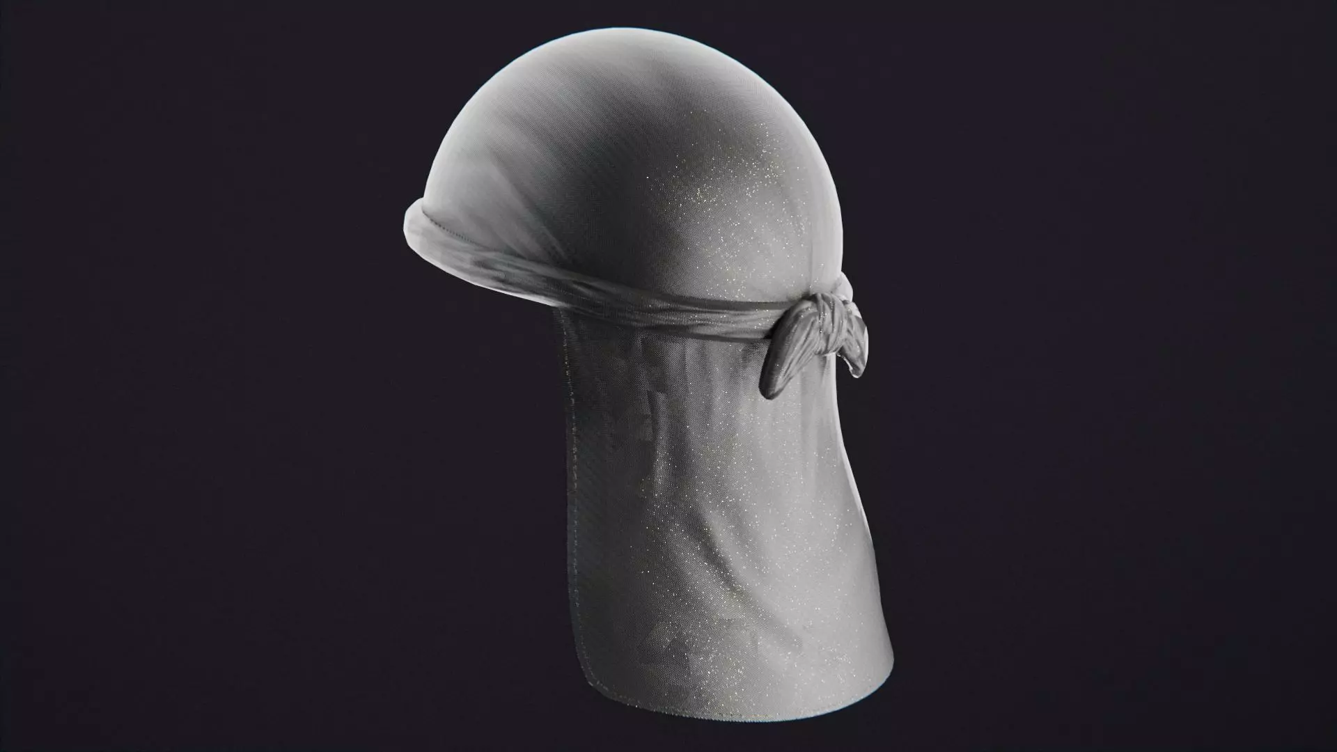 Durag head with scarf Low-poly 3D model_0