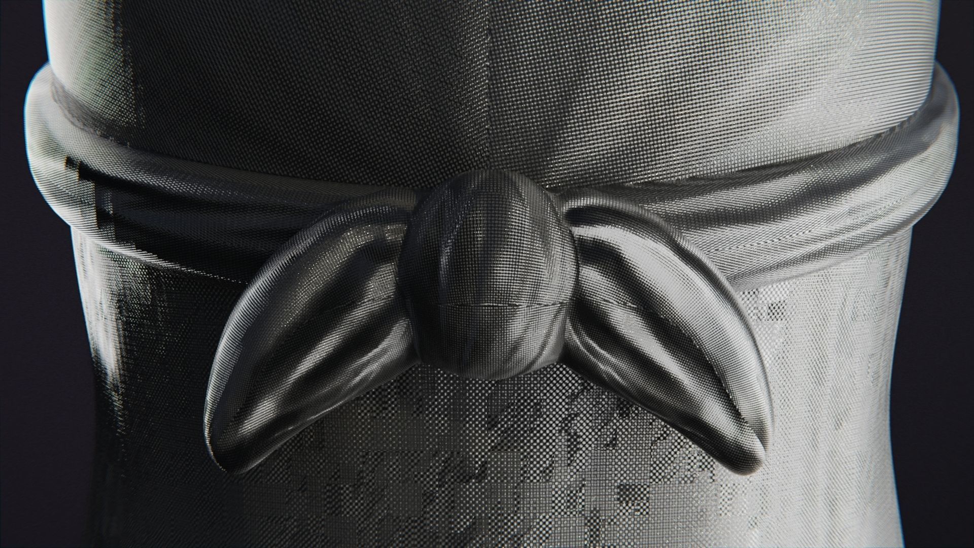 Durag head with scarf Low-poly 3D model_2